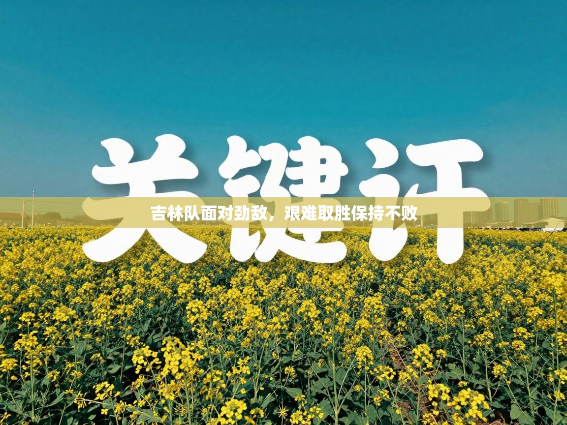 吉林队面对劲敌，艰难取胜保持不败  第2张